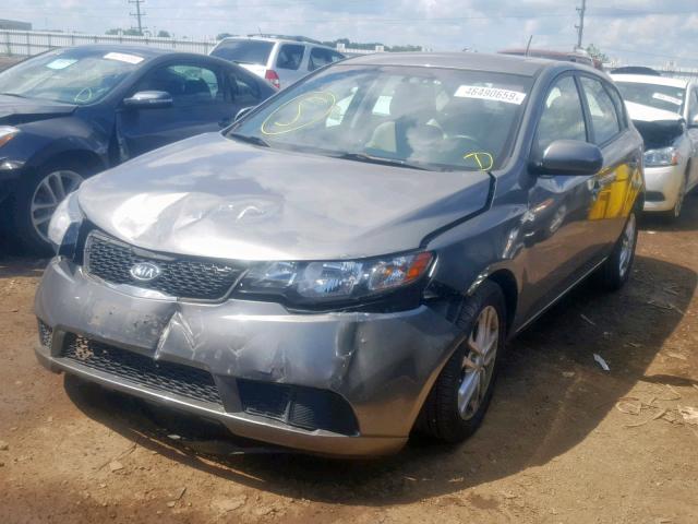 KNAFU5A24B5397033 - 2011 KIA FORTE EX GRAY photo 2