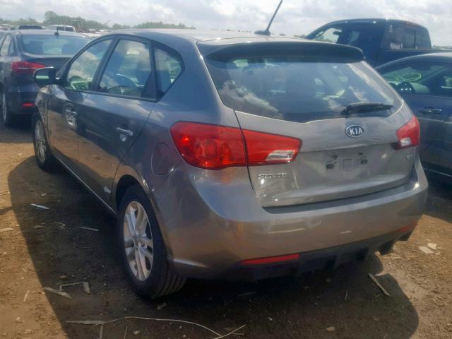 KNAFU5A24B5397033 - 2011 KIA FORTE EX GRAY photo 3