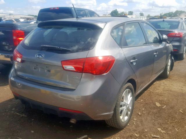 KNAFU5A24B5397033 - 2011 KIA FORTE EX GRAY photo 4