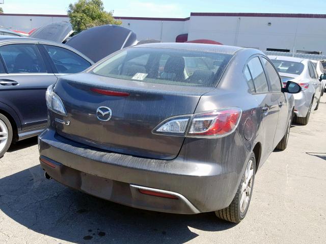 JM1BL1SG1A1222235 - 2010 MAZDA 3 I GRAY photo 4