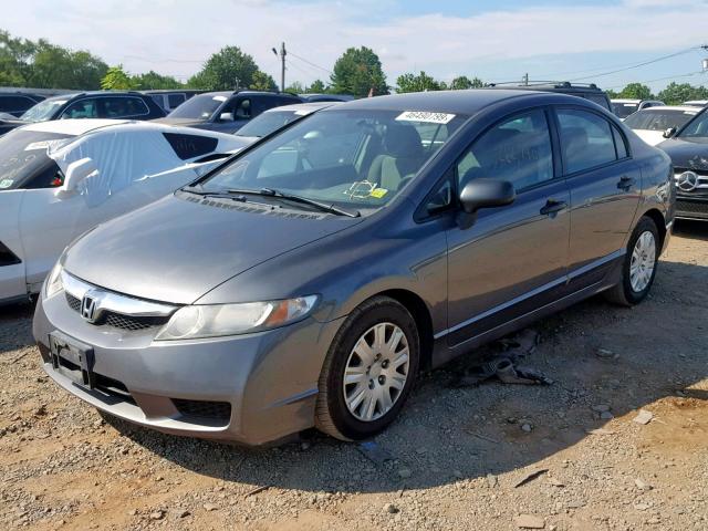 2HGFA1F37AH562765 - 2010 HONDA CIVIC VP GRAY photo 2