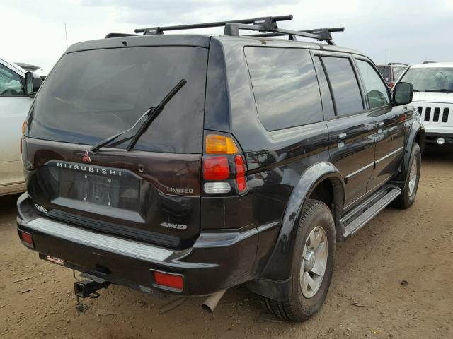 JA4MT41R81P048815 - 2001 MITSUBISHI MONTERO SP BLACK photo 4