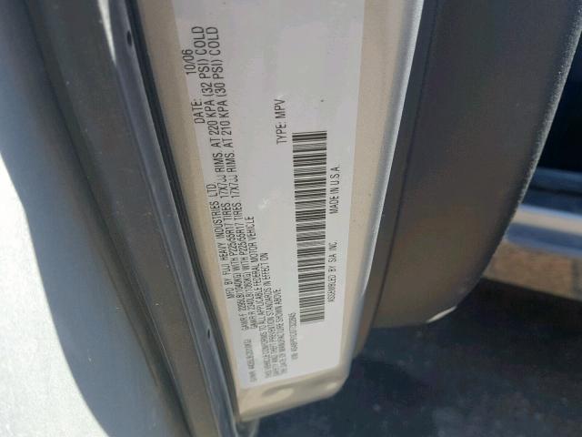 4S4BP61C077322845 - 2007 SUBARU LEGACY OUT SILVER photo 10