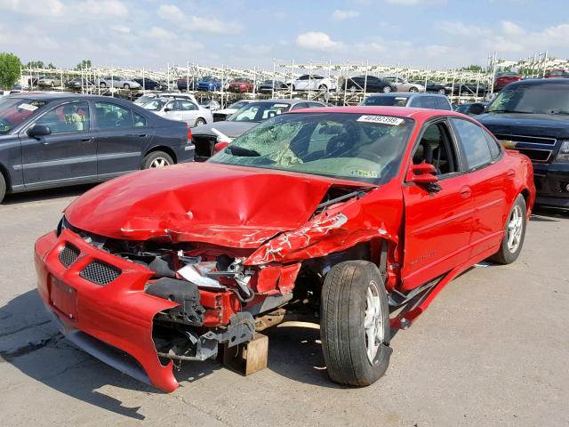 1G2WP52KXYF233611 - 2000 PONTIAC GRAND PRIX RED photo 2