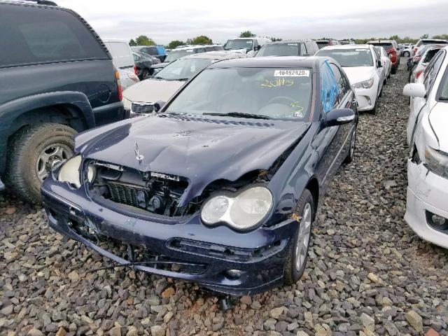 WDBRF92H46F762460 - 2006 MERCEDES-BENZ C 280 4MAT BLUE photo 2