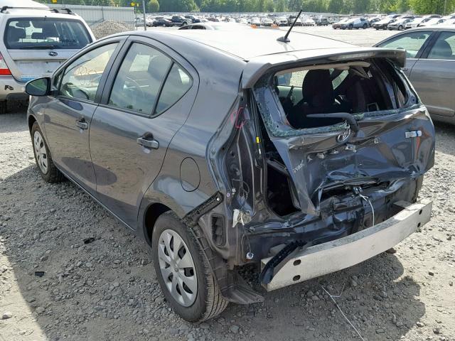 JTDKDTB35E1567988 - 2014 TOYOTA PRIUS C GRAY photo 3