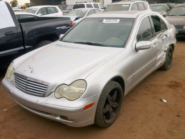 WDBRF61J42F223978 - 2002 MERCEDES-BENZ C 240 SILVER photo 2