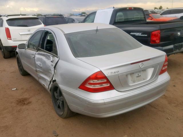 WDBRF61J42F223978 - 2002 MERCEDES-BENZ C 240 SILVER photo 3