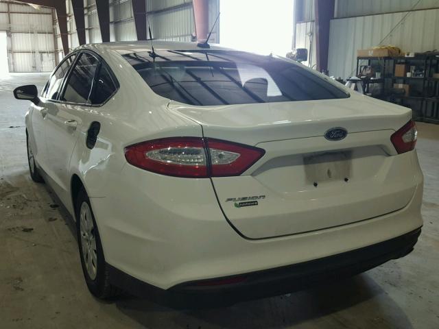 3FA6P0G74ER373404 - 2014 FORD FUSION S WHITE photo 3