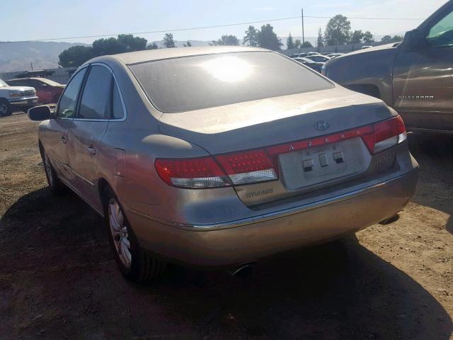 KMHFC46F96A124352 - 2006 HYUNDAI AZERA SE GOLD photo 3