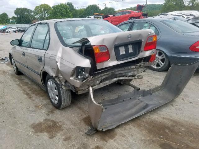 1HGEJ6527YL070753 - 2000 HONDA CIVIC DX SILVER photo 3