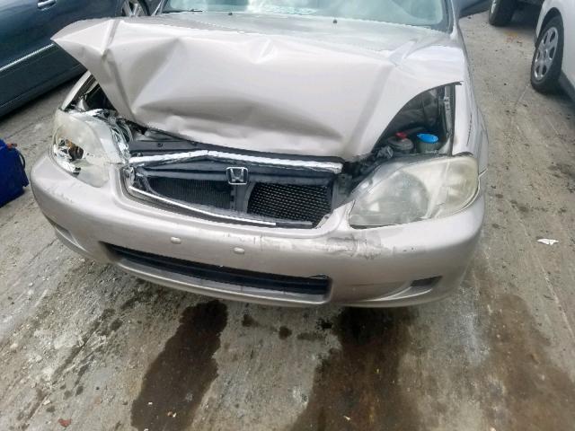 1HGEJ6527YL070753 - 2000 HONDA CIVIC DX SILVER photo 9