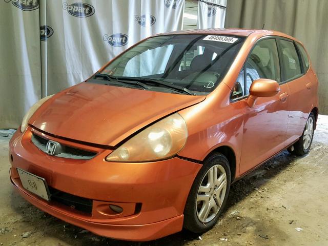 JHMGD38658S038755 - 2008 HONDA FIT SPORT ORANGE photo 2