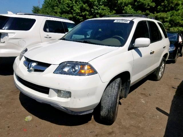 2HNYD18695H548081 - 2005 ACURA MDX TOURIN WHITE photo 2