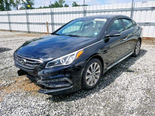 5NPE34AF8GH270663 - 2016 HYUNDAI SONATA SPO BLACK photo 2