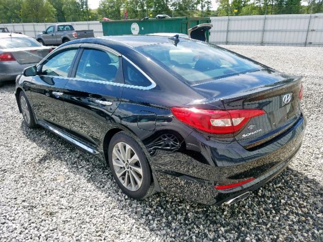 5NPE34AF8GH270663 - 2016 HYUNDAI SONATA SPO BLACK photo 3