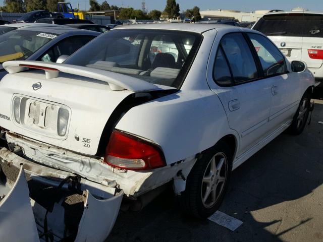 3N1BB51D31L114793 - 2001 NISSAN SENTRA SE WHITE photo 4