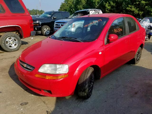 KL1TD56616B553092 - 2006 CHEVROLET AVEO BASE Қызыл фото 2