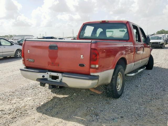 1FTNW20L81ED20973 - 2001 FORD F250 SUPER BURGUNDY photo 4