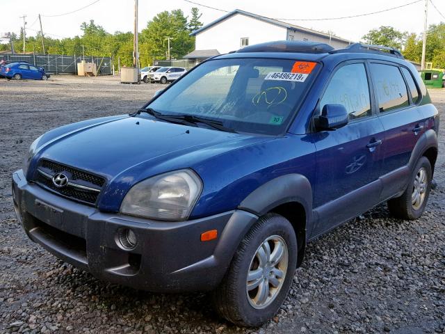 KM8JN72D37U626719 - 2007 HYUNDAI TUCSON SE BLUE photo 2