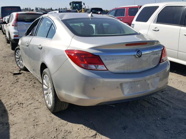 W04GR5EC5B1019431 - 2011 BUICK REGAL CXL SILVER photo 3