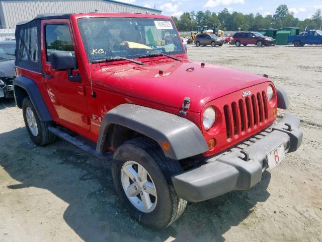 1J4FA24119L750633 - 2009 JEEP WRANGLER X RED photo 1