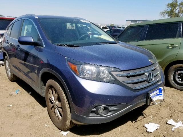 2HKRM4H77DH612368 - 2013 HONDA CR-V EXL BLUE photo 1