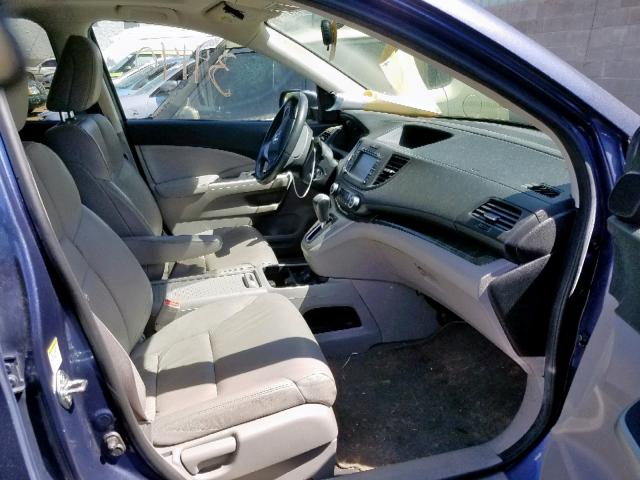 2HKRM4H77DH612368 - 2013 HONDA CR-V EXL BLUE photo 5