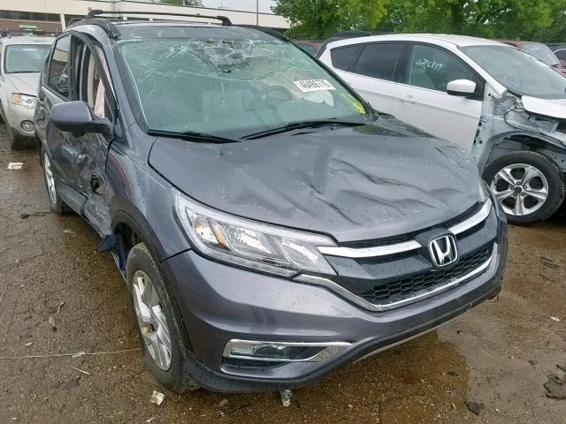 5J6RM4H7XFL052435 - 2015 HONDA CR-V EXL GRAY photo 1