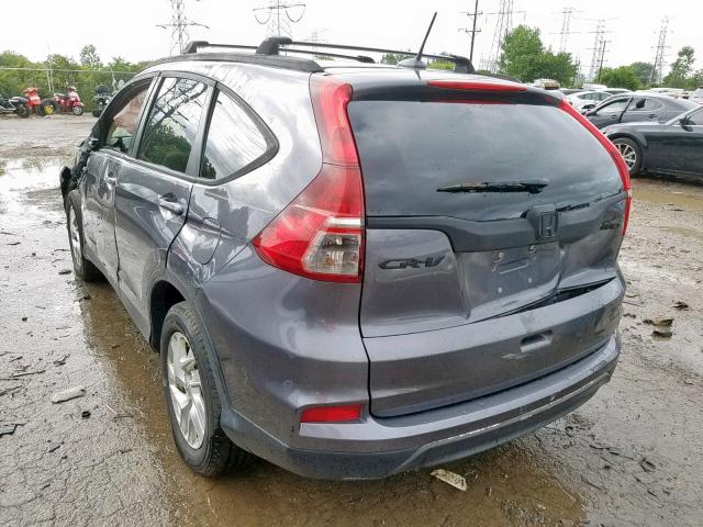 5J6RM4H7XFL052435 - 2015 HONDA CR-V EXL GRAY photo 3