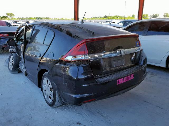 JHMZE2H34CS004630 - 2012 HONDA INSIGHT BLACK photo 3