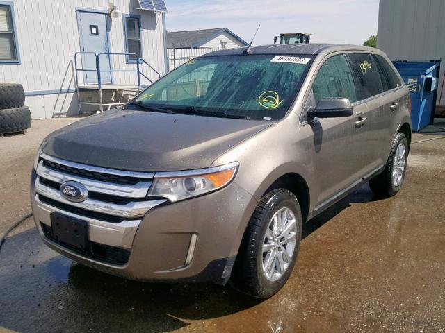 2FMDK4KC2DBA17473 - 2013 FORD EDGE LIMIT BROWN photo 2