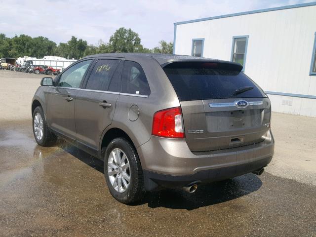 2FMDK4KC2DBA17473 - 2013 FORD EDGE LIMIT BROWN photo 3