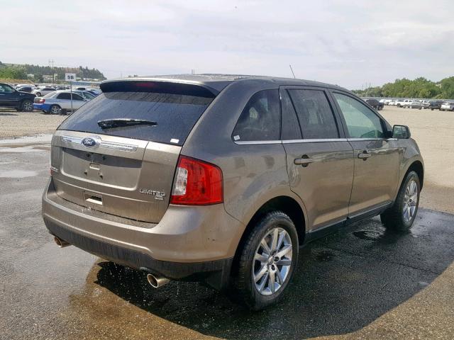 2FMDK4KC2DBA17473 - 2013 FORD EDGE LIMIT BROWN photo 4