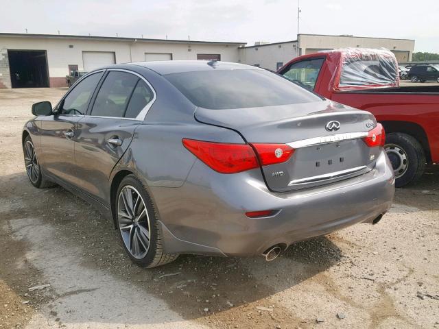 JN1CV7AR7HM680040 - 2017 INFINITI Q50 BASE GRAY photo 3