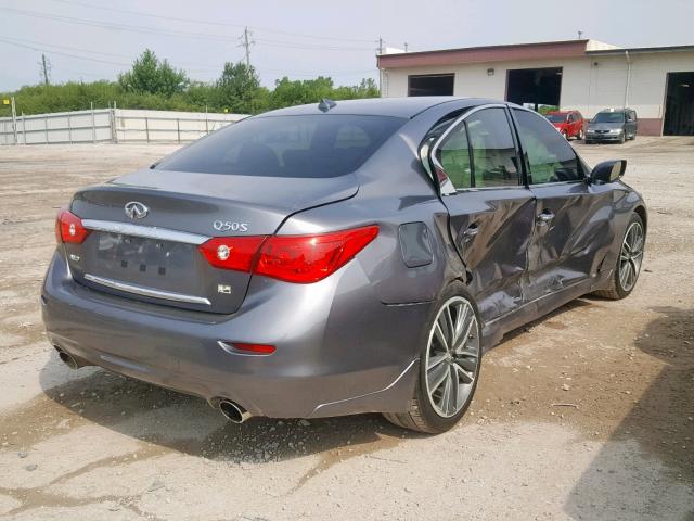 JN1CV7AR7HM680040 - 2017 INFINITI Q50 BASE GRAY photo 4