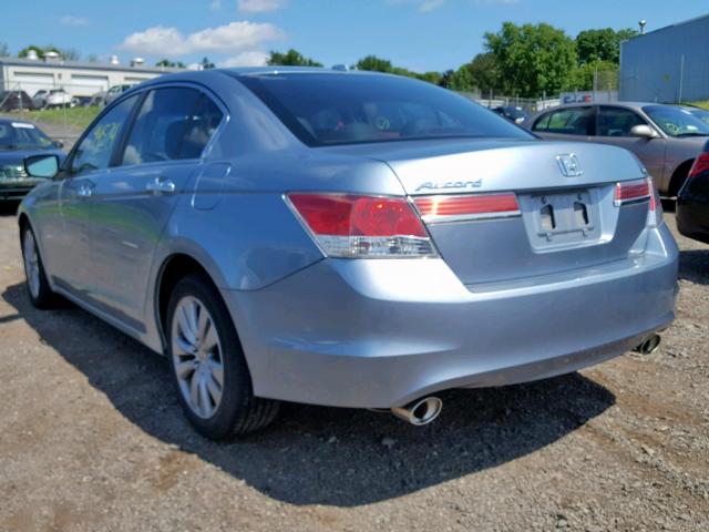 1HGCP3F81BA032610 - 2011 HONDA ACCORD EXL BLUE photo 3