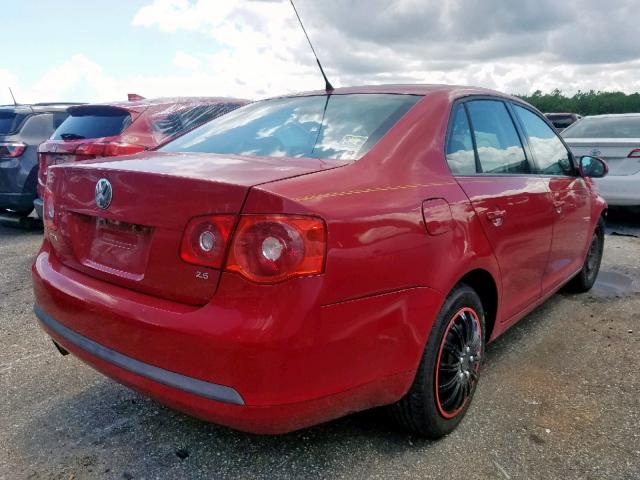 3VWPF71K97M184106 - 2007 VOLKSWAGEN JETTA 2.5 RED photo 4