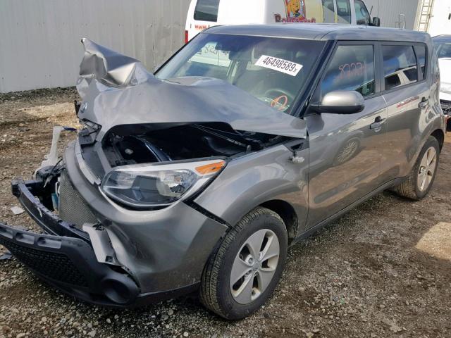 KNDJN2A2XE7092105 - 2014 KIA SOUL GRAY photo 2