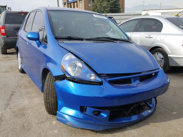 JHMGD38657S025079 - 2007 HONDA FIT S BLUE photo 1