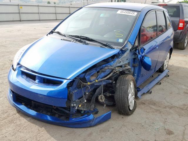 JHMGD38657S025079 - 2007 HONDA FIT S BLUE photo 2