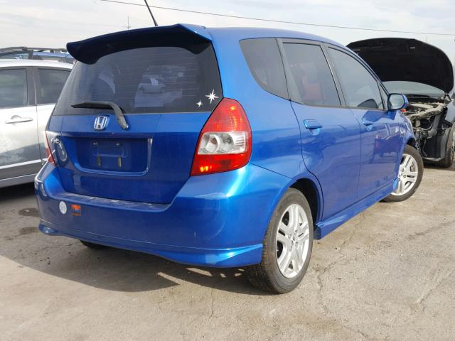 JHMGD38657S025079 - 2007 HONDA FIT S 蓝色 照片 4