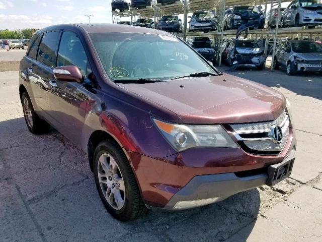 2HNYD28257H545460 - 2007 ACURA MDX MAROON photo 1