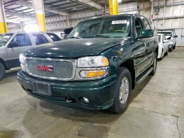 1GKEK63U41J234868 - 2001 GMC DENALI GREEN photo 2