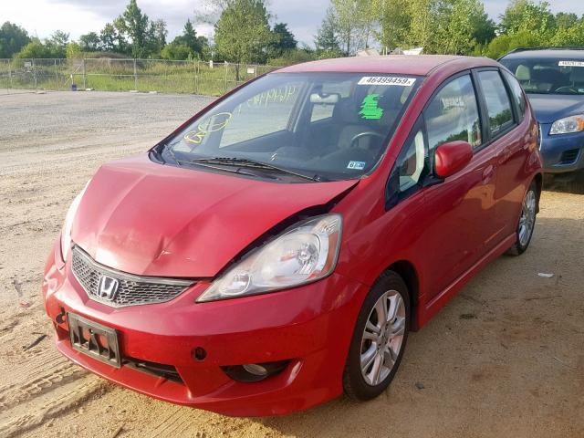 JHMGE8H43AC015743 - 2010 HONDA FIT SPORT RED photo 2