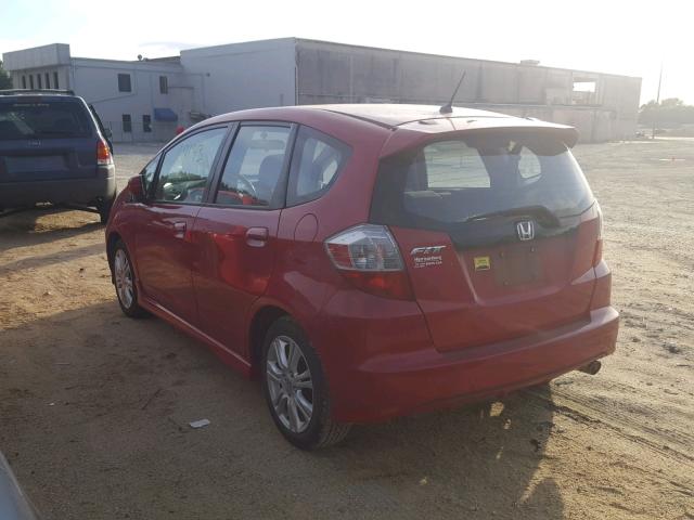 JHMGE8H43AC015743 - 2010 HONDA FIT SPORT RED photo 3