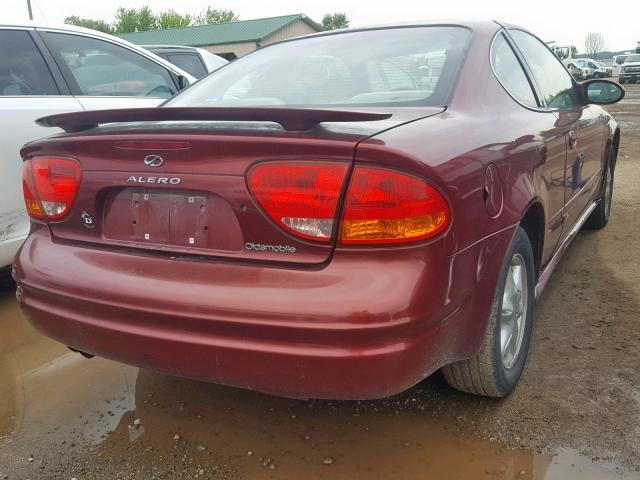 1G3NL12EX1C250793 - 2001 OLDSMOBILE ALERO GL MAROON photo 4