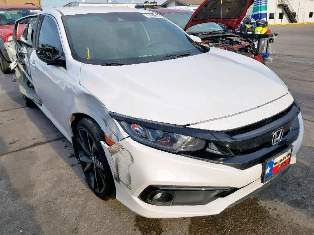 19XFC2F85KE012388 - 2019 HONDA CIVIC SPOR WHITE photo 1