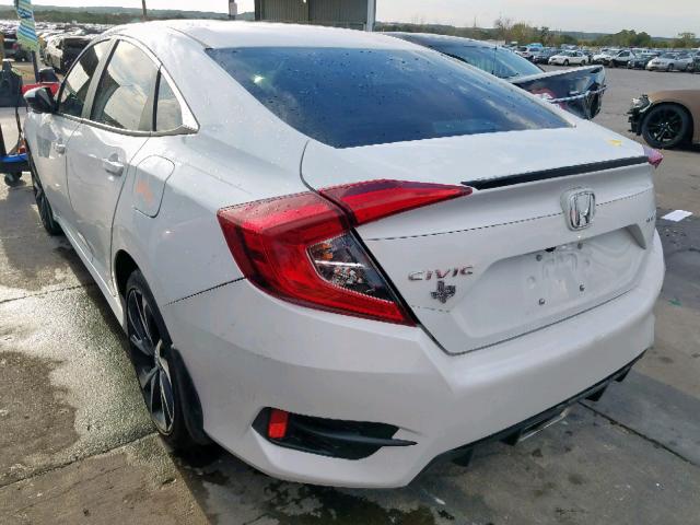 19XFC2F85KE012388 - 2019 HONDA CIVIC SPOR WHITE photo 3