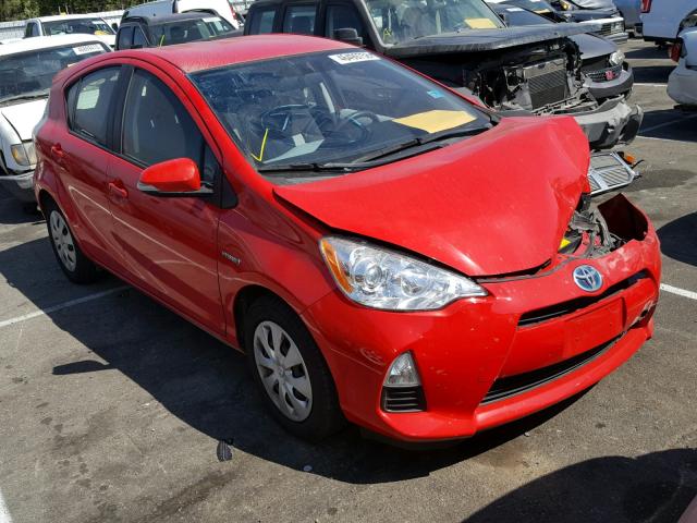 JTDKDTB32C1000781 - 2012 TOYOTA PRIUS C RED photo 1